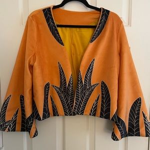 Oversized Orange Gold and black jacket